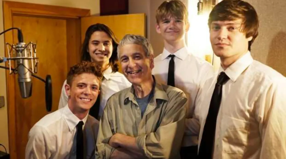 Paul Yalen and cast of the Backward Glance music video